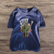 Personalized cactus print T-shirt