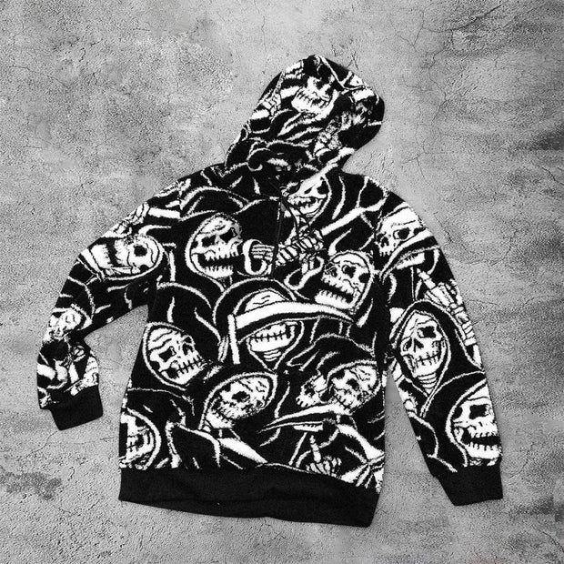 Vintage sickle skull hoodie