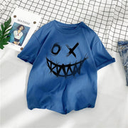 Casual Loose Trend Design Printed Cotton T-Shirt