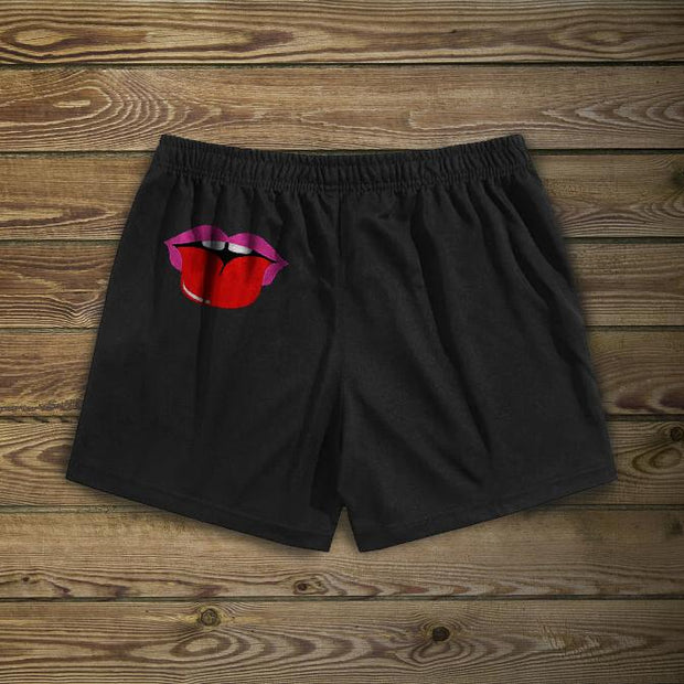 Casual love kissing sports home comfortable shorts