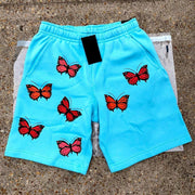 Casual butterfly print shorts