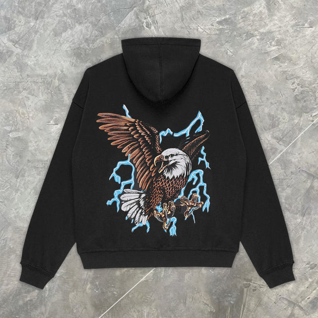 Lightning eagle casual retro sweater