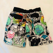 Funny print street shorts