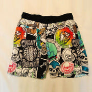 Funny print street shorts