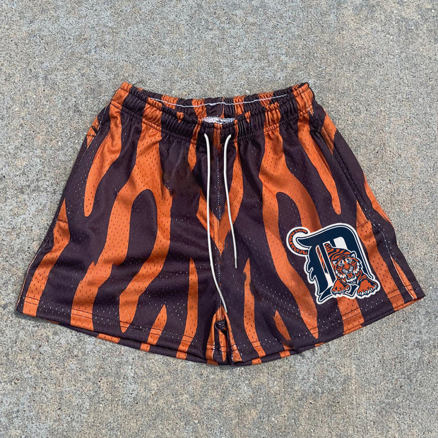 Stylish Tiger Print Casual Shorts