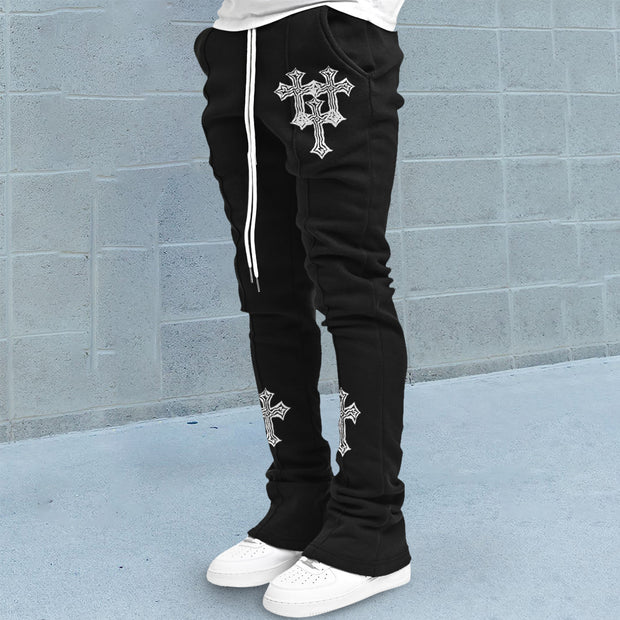 Retro Fashion Brand Cross Slim Pants