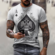 Casual round neck short sleeve digital printing men's T-shirt