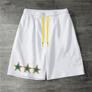 Five-pointed star print trendy street shorts