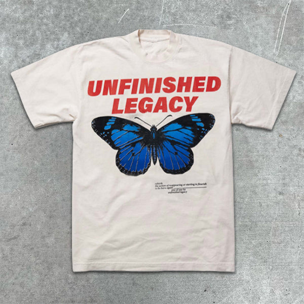 Butterfly Graphic Print Short Sleeve T-Shirt