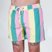 Printed casual men's swim shorts