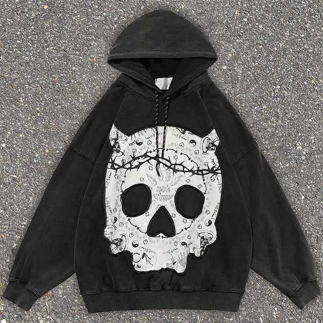 Demon skull street hoodie – vivstone
