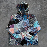 Retro hip-hop print street long-sleeved hoodie