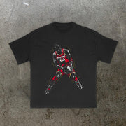 Retro Fashion Basketball Print T-Shirt