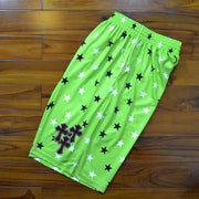 Star cross print track shorts