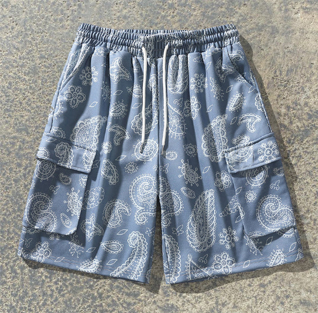 Men's personality printed sports casual shorts