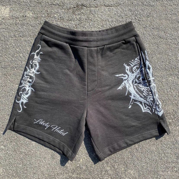 Statement casual printed track shorts