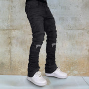 American style knee print trendy brand retro jeans