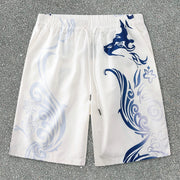 Casual Beach Shirt Teng Pattern Shorts Short Sleeve Suit