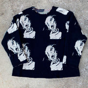Street style personality men's printed long-sleeved sweatshirt