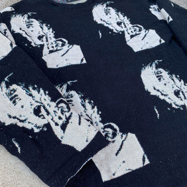 Street style personality men's printed long-sleeved sweatshirt