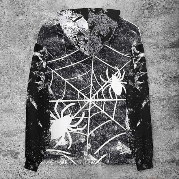 Vintage black and white photo spider hoodie
