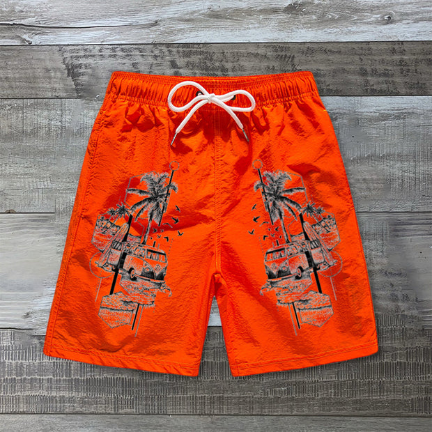 Fashion print Hawaiian shorts