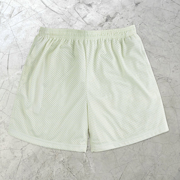 statement graphic casual mesh shorts