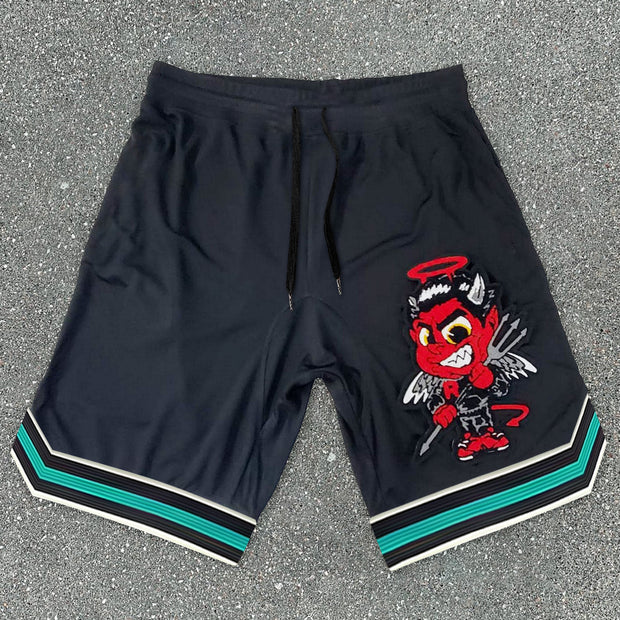 Cartoon pattern casual sports shorts