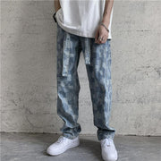 Jeans men's straight loose loose straight wide leg daddy pants