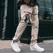 Individual printed street style cargo trousers