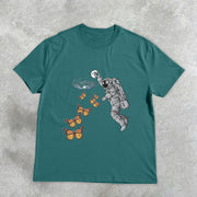 Astronaut Butterfly Vintage Short Sleeve T-Shirt