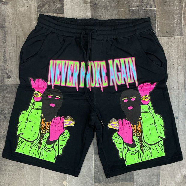 Personalized hip-hop print sports shorts