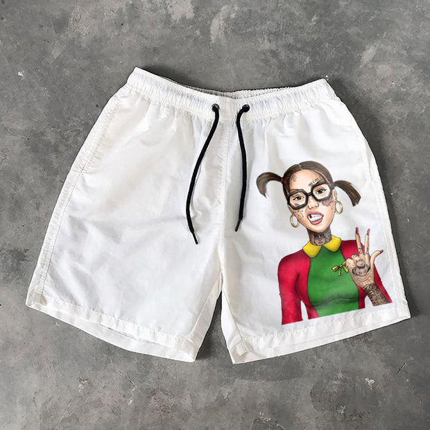 Personalized printed swimming shorts