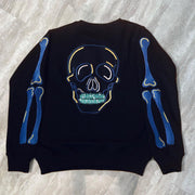 Street Style Skull Print Oversized Hooded Sweatshirt