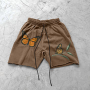 Butterfly Retro Street Style Loose Shorts