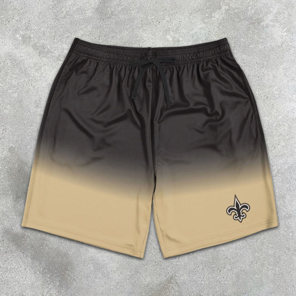 graphic-print ombré elastic shorts