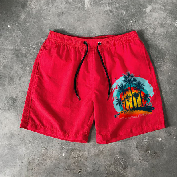 Coconut palm print swim shorts