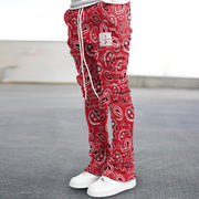 Retro Hungry Pace Print Trendy Brand Street Trousers