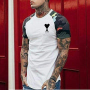 Casual round neck short sleeve printed men's T-shirt