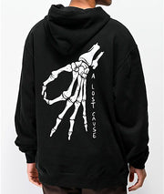 Fashion casual skull hand print hooded sweatshirt