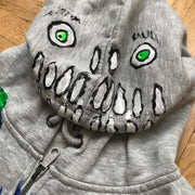 Personalized graffiti print cardigan long sleeve hoodie