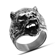 Wolf head men's female couple animal stainless steel ring ring hand with jewelry