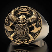 Viking skull punk ring