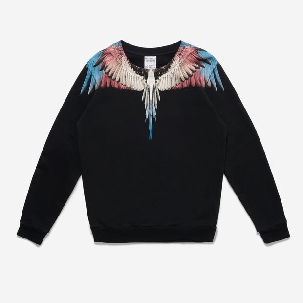 Men's loose feather print sports casual sweater
