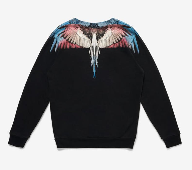 Men's loose feather print sports casual sweater