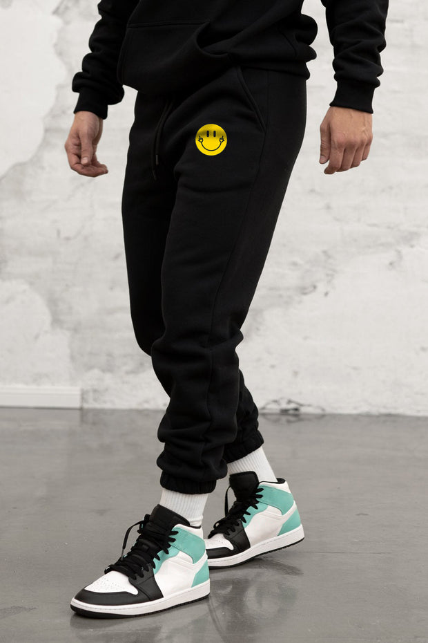 Fashion casual smiley print sports trousers
