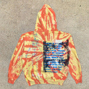 Personalized fashion tie-dye printed long-sleeved hoodie