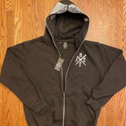 Street casual loose long-sleeved retro full zipper hoodie