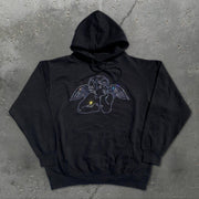Personalized casual angel diamond patch long-sleeved hoodie