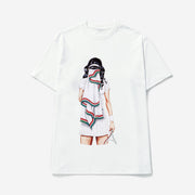 Personality girl pattern street short-sleeved T-shirt